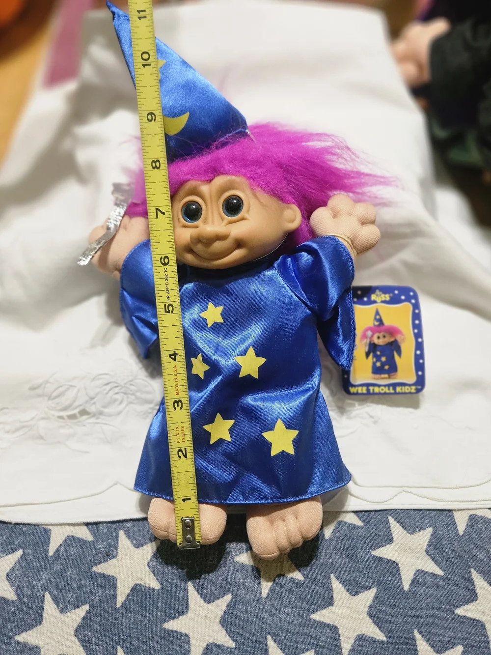 Russ Wizard Troll Plush Doll Pink Hair